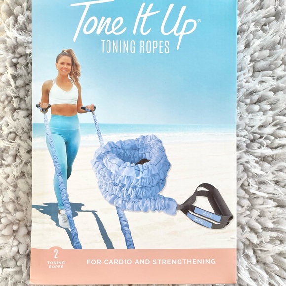 🆕NWT 2 TONING ROPES for CARDIO & STRENGTHENING. resistance for rows & presses. - Picture 2 of 3